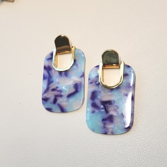 Kate Spade Geo Lilac Purple Earrings - Picture 1 of 3